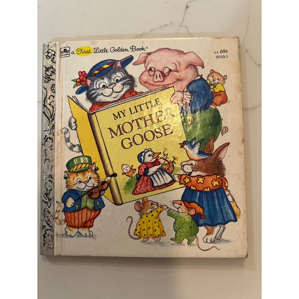 Vintage 1981 First Little Golden Book My Little Mother Goose Amye Rosenberg